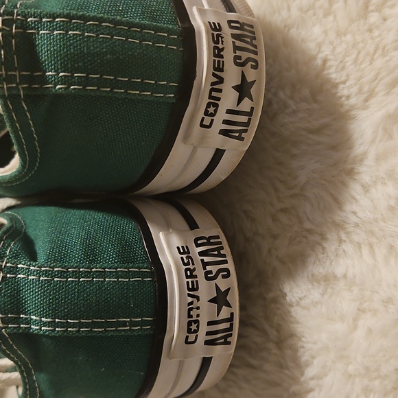 Converse All Star Green Canvas Sneakers Unisex Men 7 Womens 9 - Picture 8 of 11